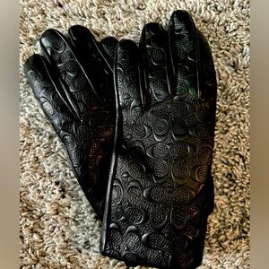Coach Genuine Sheep Leather Gloves with 100 % Wool size 6 1/2
